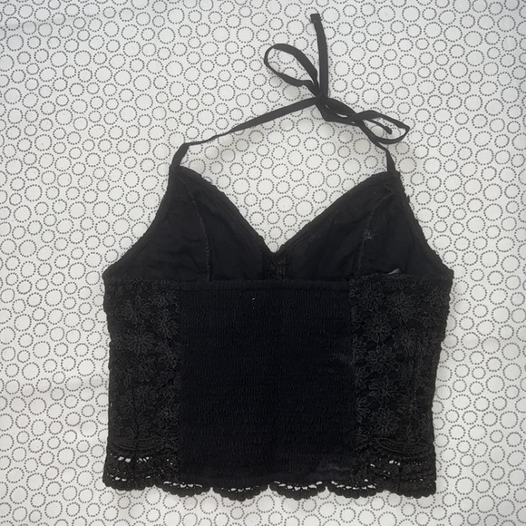 Hollister Black Crochet Halter Top - Picture 2 of 4